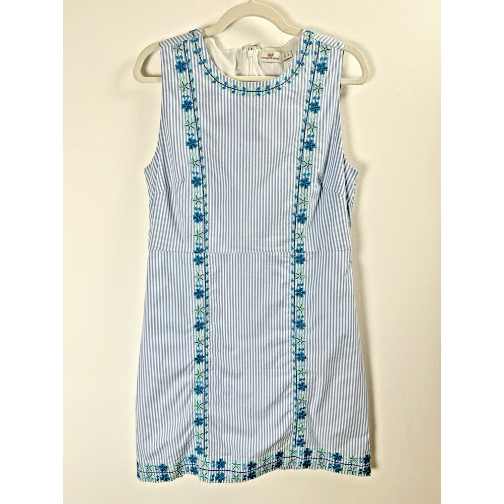 Vineyard Vines Blue and White Striped Mini Dress